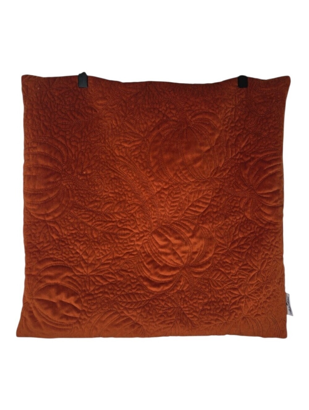 Brooks Brothers Terracotta Pumpkin Stitch Quilted Square Pillow Sham Case